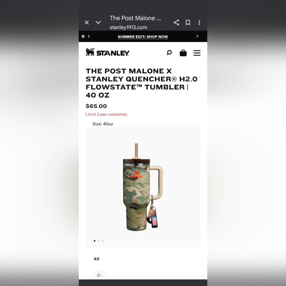 Post Malone Quencher Tumbler 40 oz
